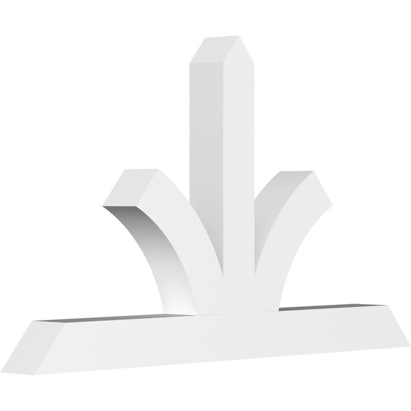 Ekena Millwork Richland Architectural Grade PVC Gable Bracket, 72"W x 42"H x 6"D x 6"F, 14/12 Pitch GBP072X42X0606RIC00 - main
